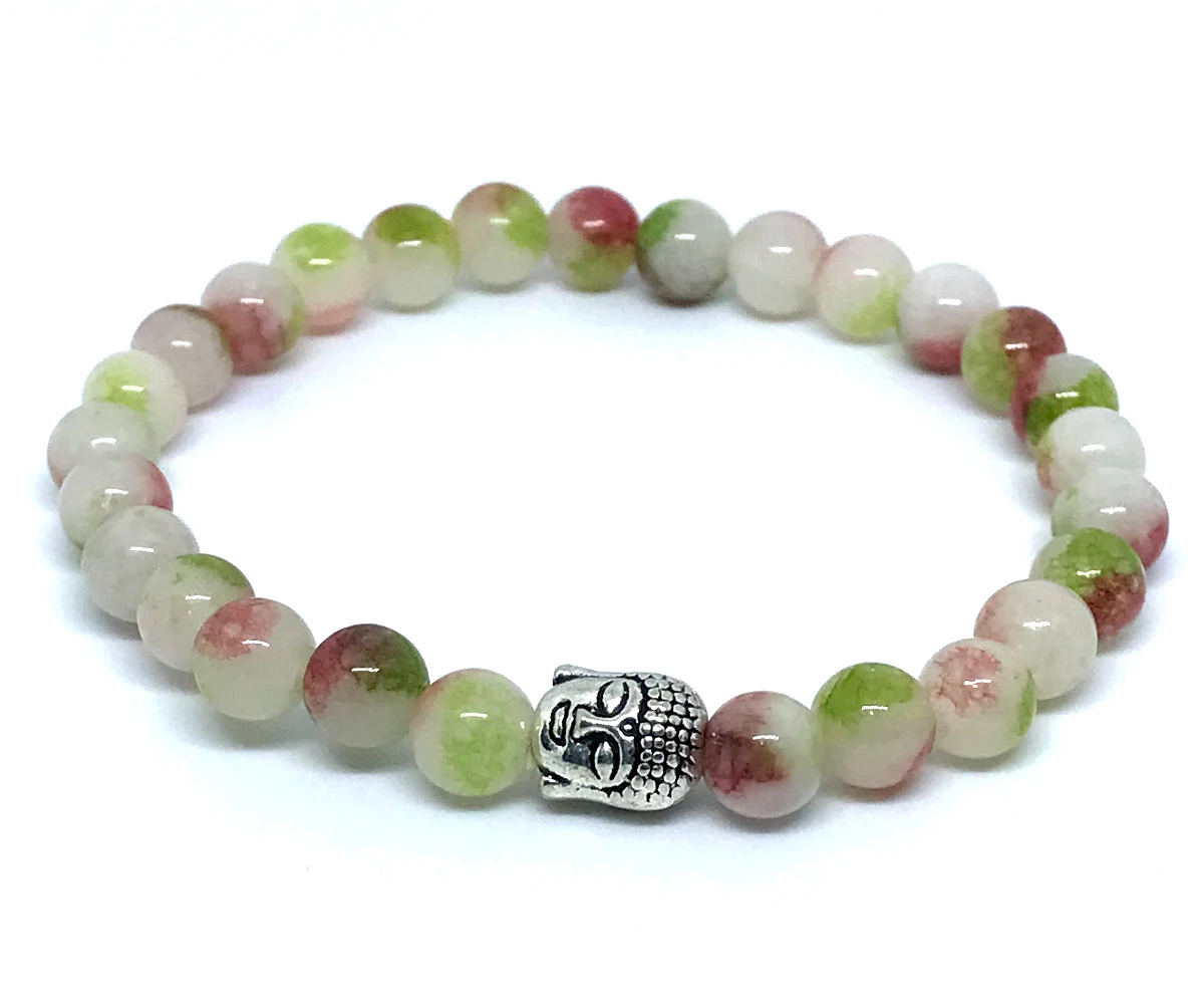 Pulseira japamala  Jade Color 27 Contas – Equilíbrio e Proteção Buda