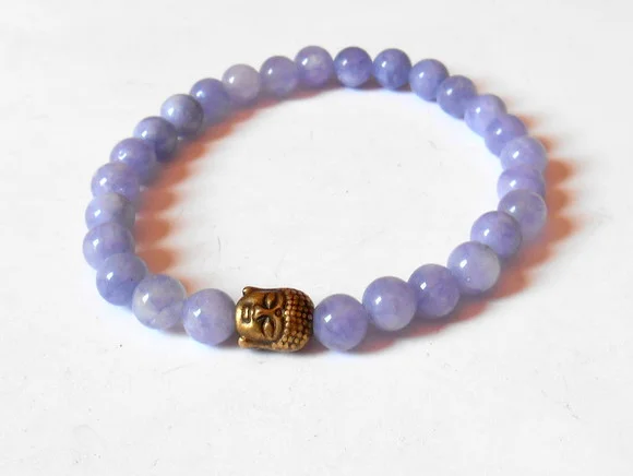 Pulseira Japamala Quartzo Lavanda 27 Contas e Buda