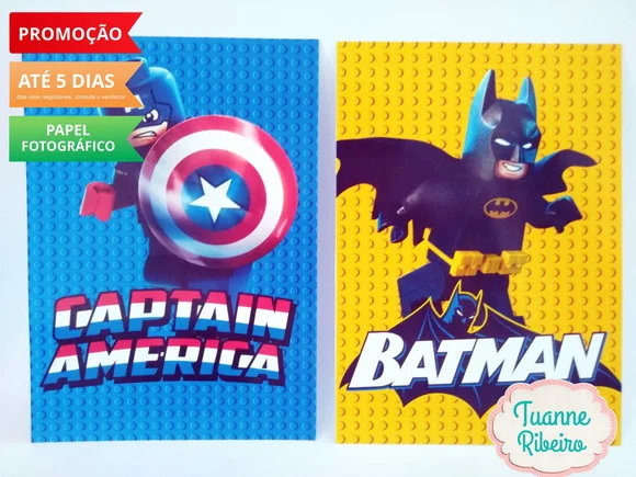 Quadro A4 - Liga da Justiça LEGO