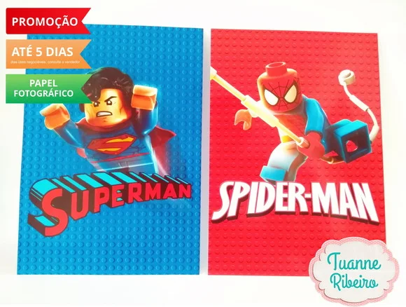 Quadro A4 - Liga da Justiça LEGO