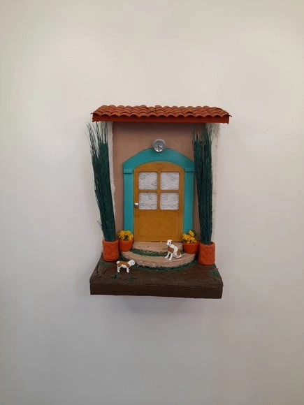Quadro Cenário em mdf e Madeira Portal Verde