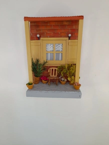 Quadro Mini Mundo Simulando Varanda