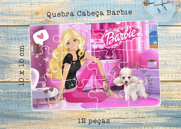 Quebra Cabeça Barbie 10 x 15 cm