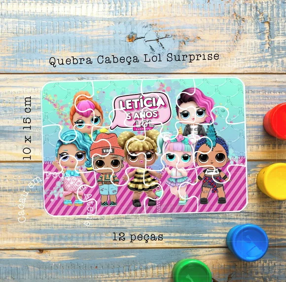 Quebra Cabeça Lol Surprise 10x15cm Lembrancinha Aniversário