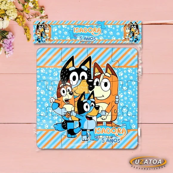 Lembrancinha Quebra-cabeça Bluey mdf personalizado