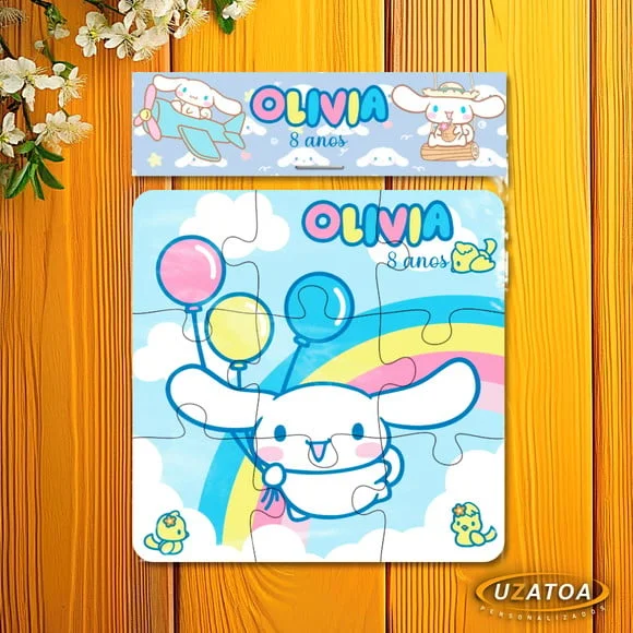 Lembrancinha Quebra-cabeça Cinnamoroll mdf personalizado