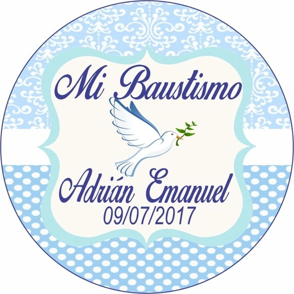 Rotulo Adesivo para Lembrancinha Batismo