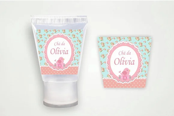 Rótulo Personalizado Bisnaga Álcool Passarinho