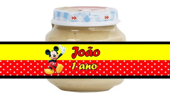 Rótulo de papinha 115g (Corpo) - Mickey