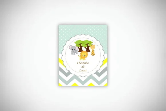 Etiqueta Personalizada Álcool Gel Safari Baby
