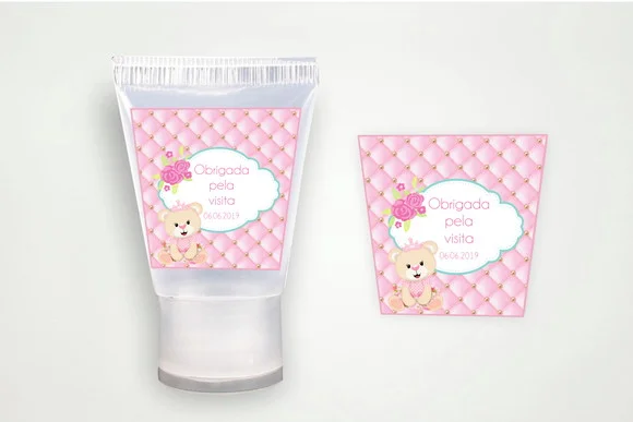 Etiqueta Personalizada Álcool Gel Ursinha
