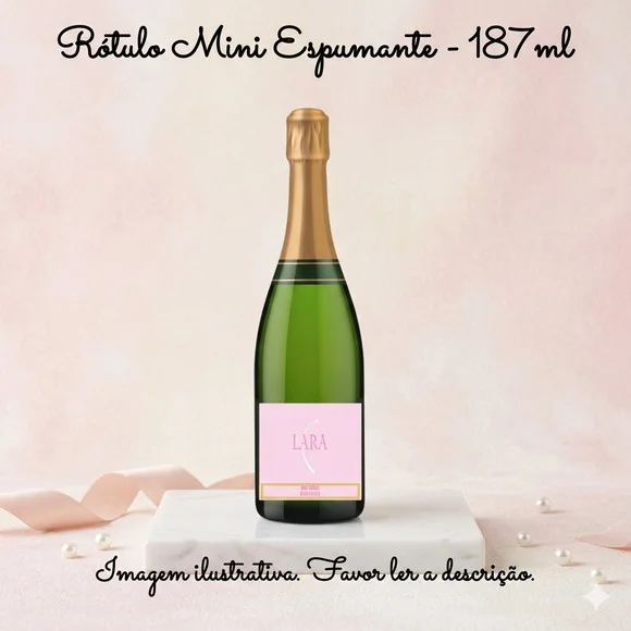 Rótulo Personalizado Mini Espumante Maternidade Rosa 10 un