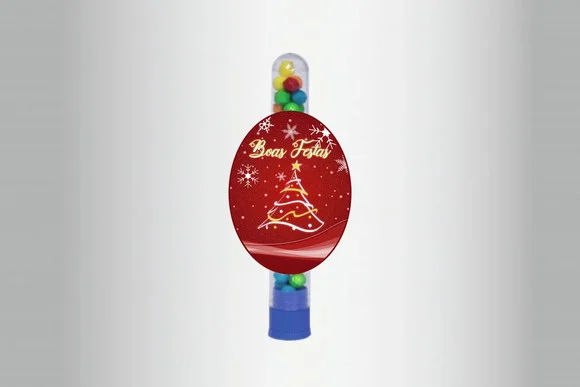 Adesivo Personalizado Tubete Boas Festas