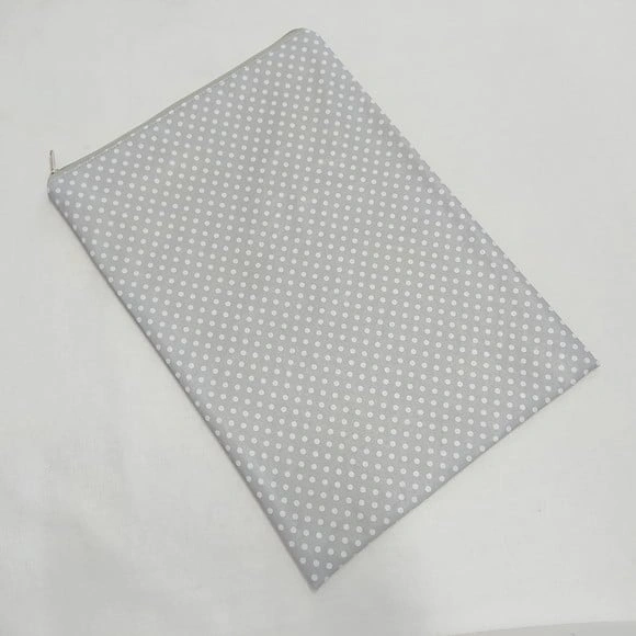 Saco Impermeável para Roupas 28x40 com Zíper - Cinza Poá