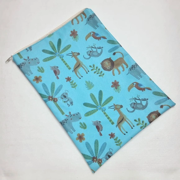 Saco Impermeável para Roupas com Zíper - Safari Turquesa