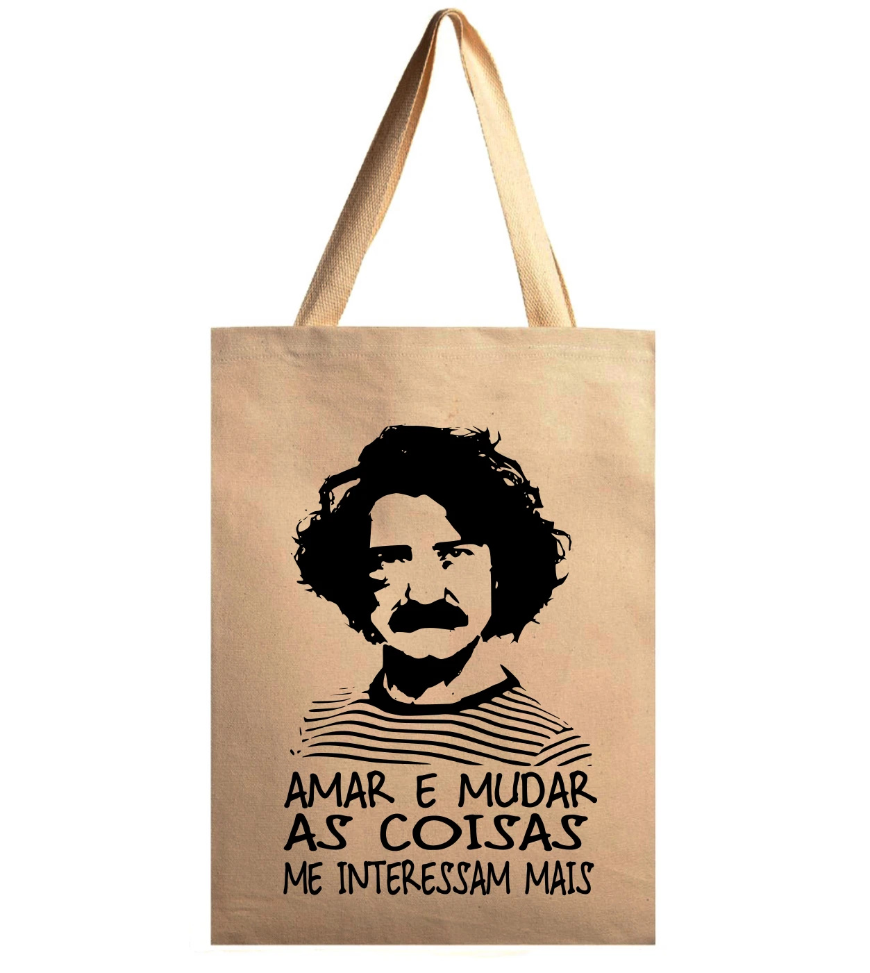 Sacolas Ecobag 100% algodão Cru tamanho 35 x 40 cm Estampa Belchior