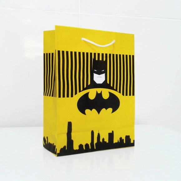 Sacolinha Bateman para Lembrancinha de Aniversário Infantil