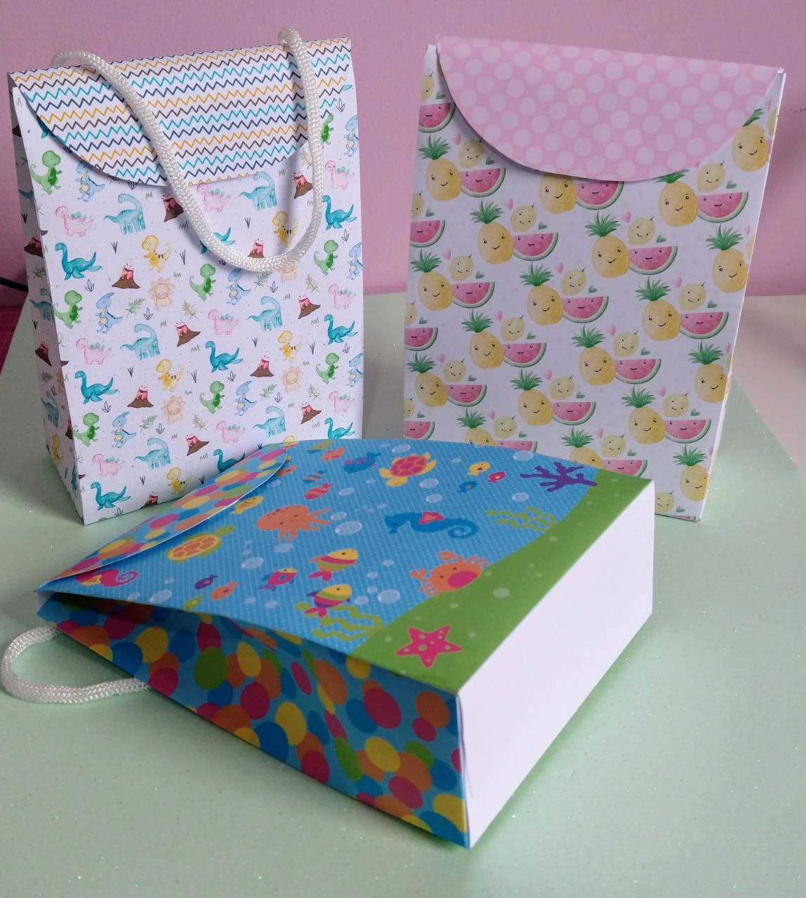 Sacolinha Moderna Personalizada - Festa Infantil
