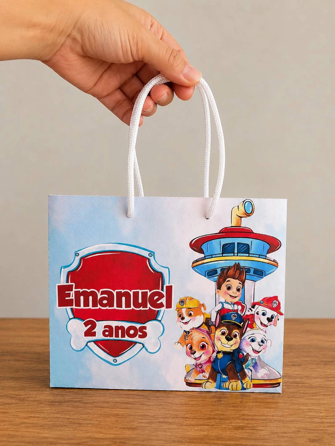 Sacolinha Patrulha Canina Personalizada | Sacolinha | Lembrancinha | Mimos | Aniversário Patrulha Canina - Pegue e Monte