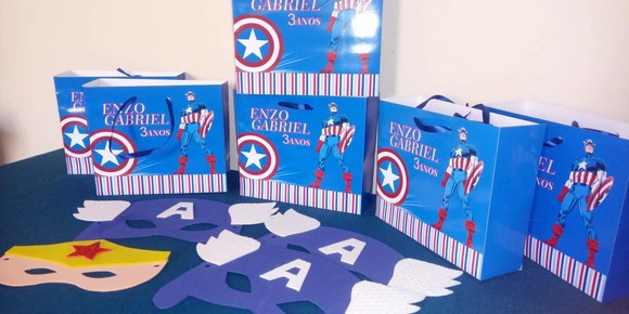 Sacolinha Personalizada - Capitão América