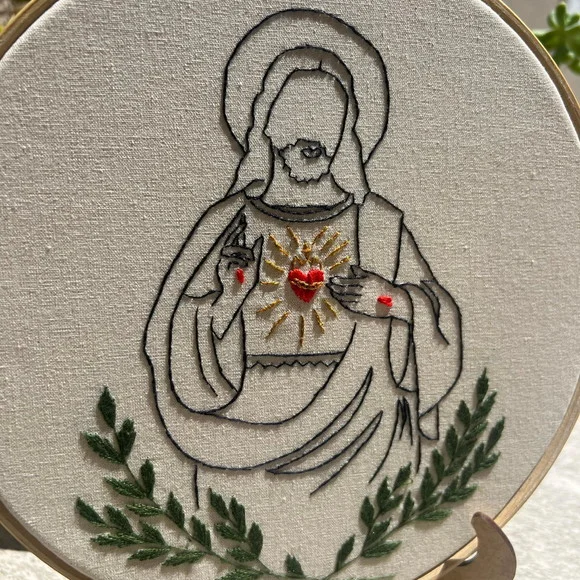 Sagrado Coração de Jesus - Católicos - Bordado Livre