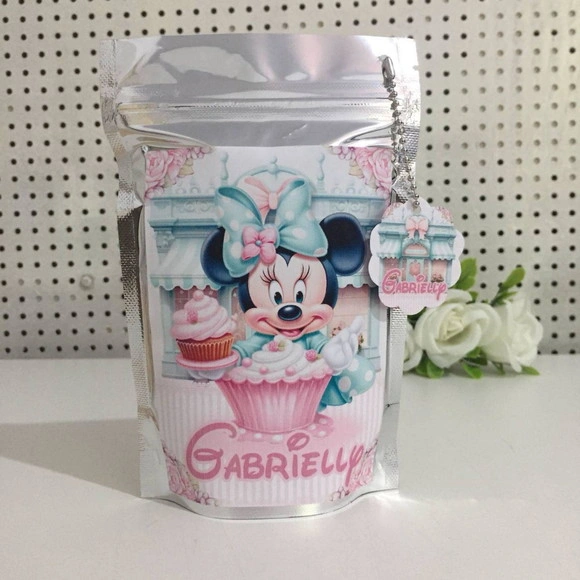 Saquinho Metalizado Personalizado Minnie Doceria