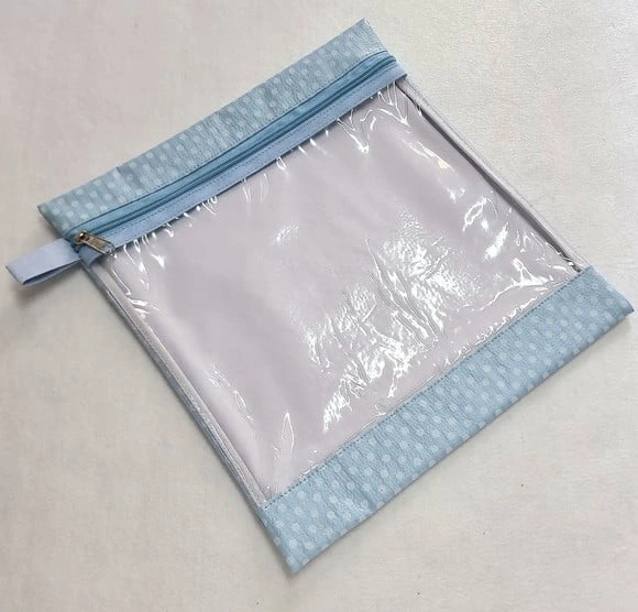 Saquinho Organizador Roupa Limpa - Poá Azul Bebê