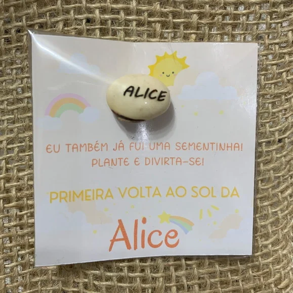 Semente Gravada com Cartão Personalizado