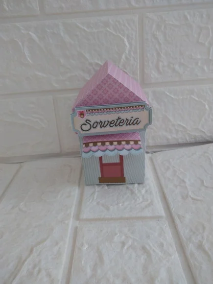 Lembrancinhas Aniversario Sorveteria Festa Caixinhas Confeitaria Caixa Casinha de sorvete
