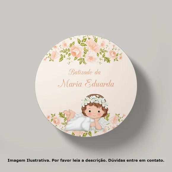 Tag Personalizada Batizado Anjinha