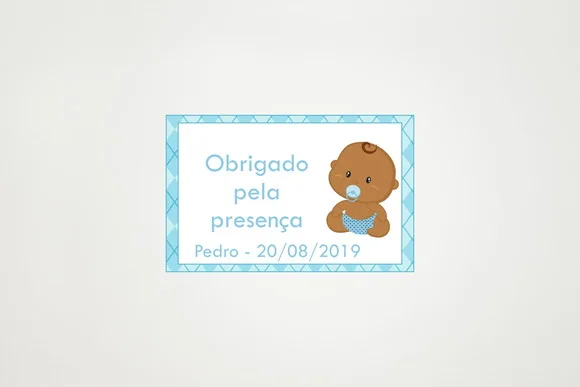 Tag Personalizada Chá de Bebê Menino