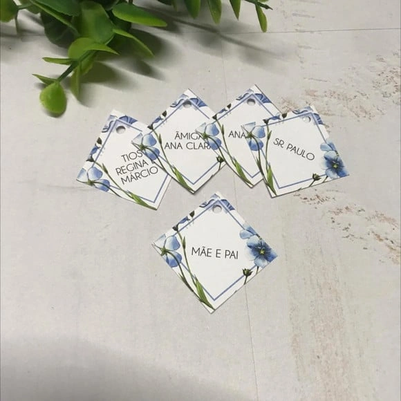Tag com Nome Convidados para Convites Casamento - Cód.2323
