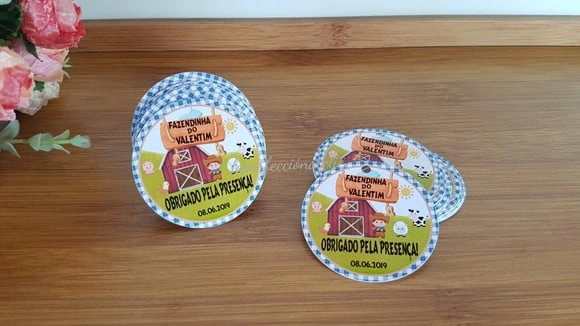 Tag de Agradecimento Fazendinha