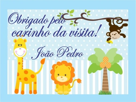 Tag de Agradecimento Safari