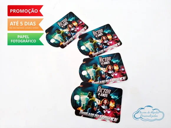 Tag de agradecimento Vingadores