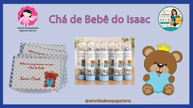 Tag em Adesivo para lembrancinhas Chá de Bebê