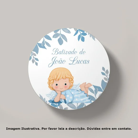 Tag Personalizada Batizado Anjinho