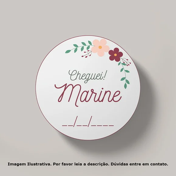 Tag Personalizada Cheguei (30 Unidades)