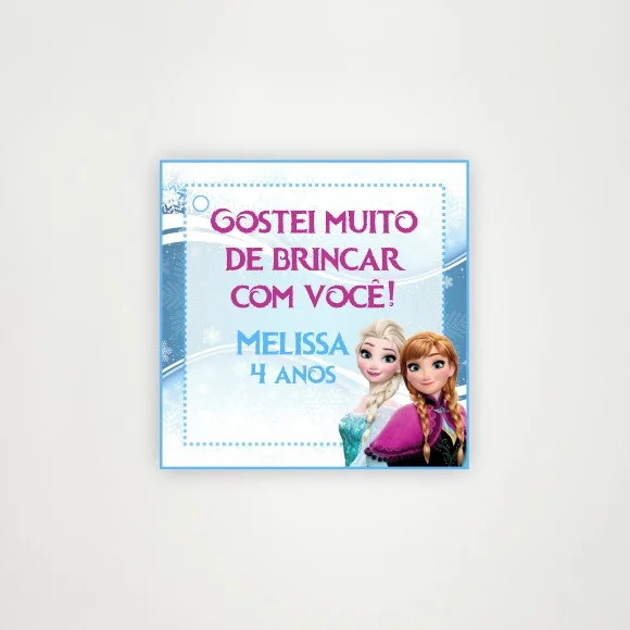Tag Agradecimento Frozen Personalizada