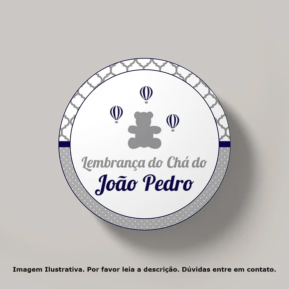 Tag Personalizada Ursinho e Balões
