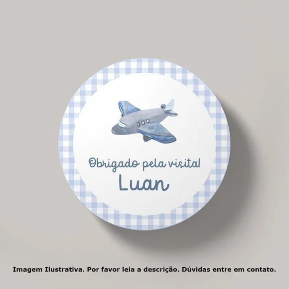Tag Personalizada Maternidade Avião
