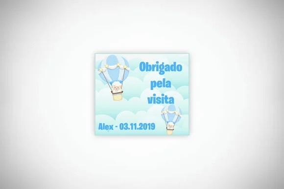 Tag Personalizada Ovelhinha Azul