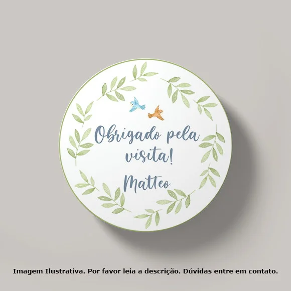 Tag Personalizada Passarinho Menino