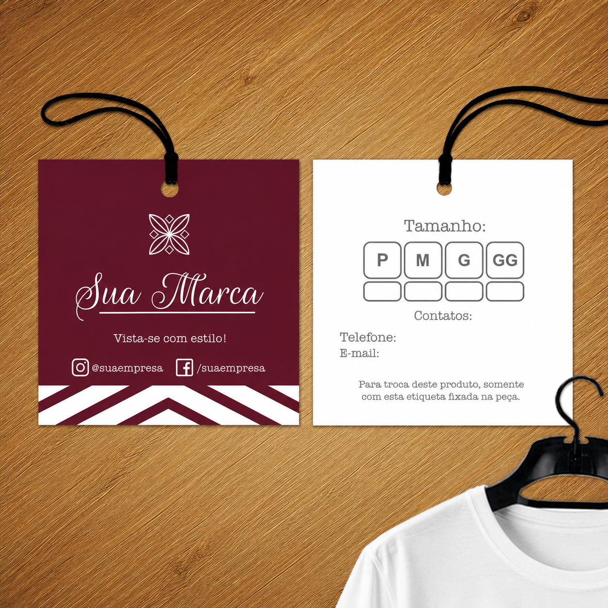 Tag Personalizada Quadrada 3000 un.