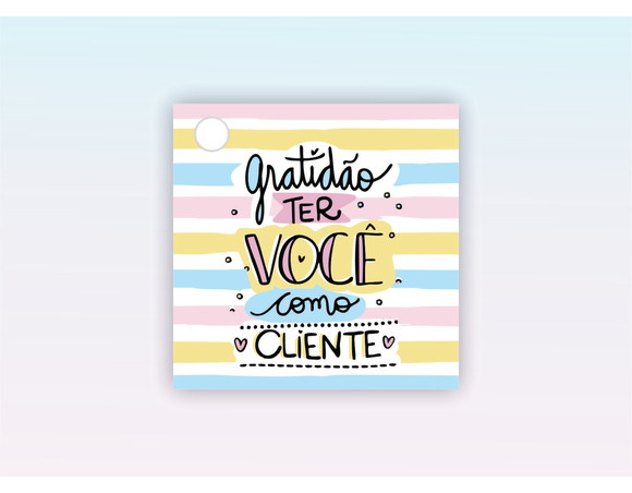 Tag Personalizada Quadrada Roupas e Produtos 2000 un.