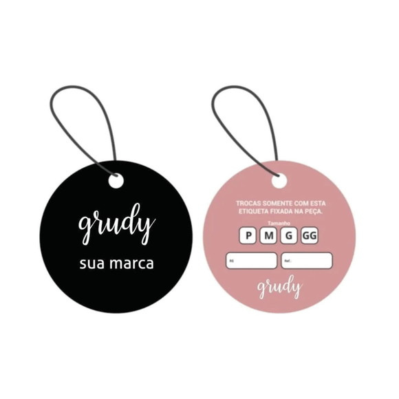 Tag Personalizada Redonda Roupas e Produtos 1000 un.