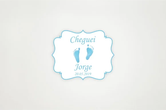 Tag Personalizada Pezinhos Azul