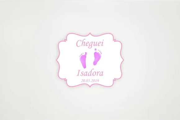 Tag Personalizada Pezinhos Rosa