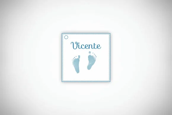 Tag Personalizada Quadrada Pezinhos