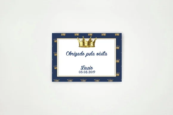 Tag Personalizada Realeza Azul
